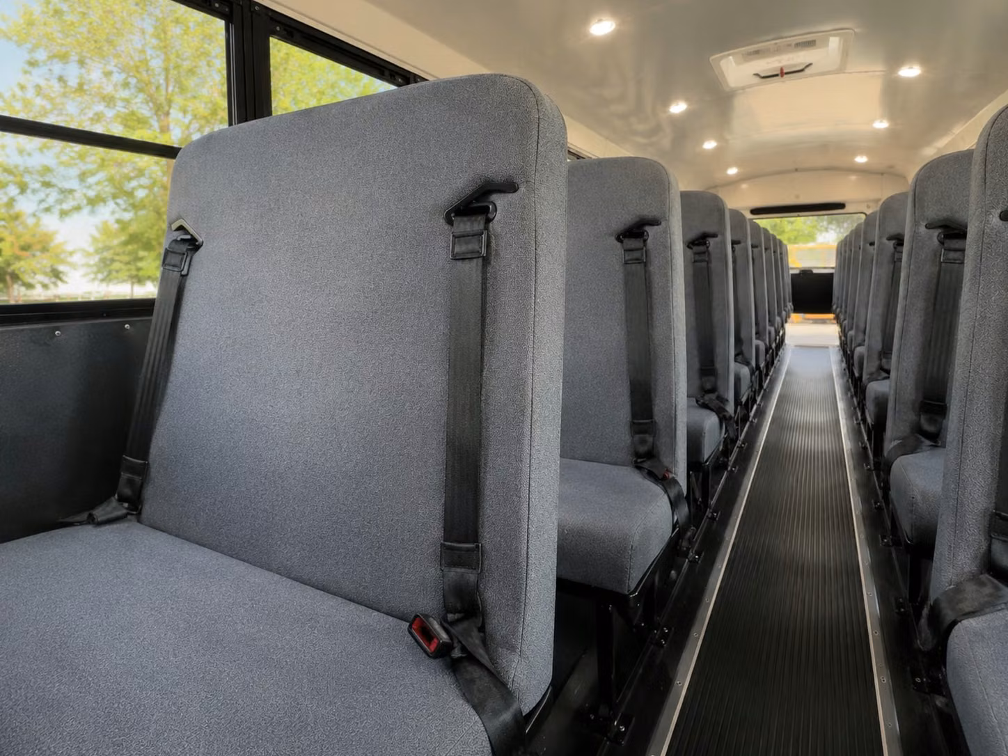 school bus inside